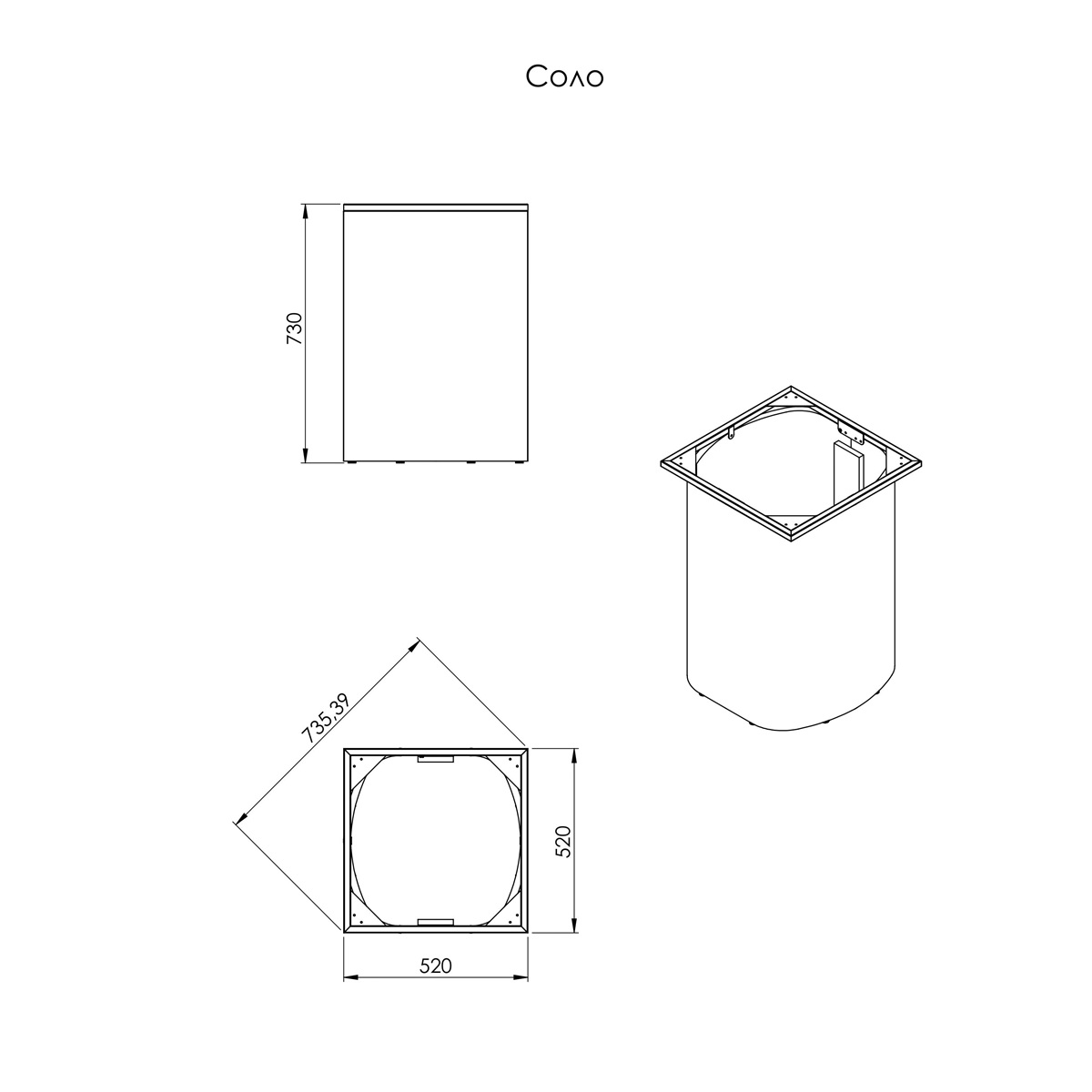 Подстолье "Соло 52" - фото в каталоге интернет-магазина «БарМебель»  недорого с доставкой по Красноярску