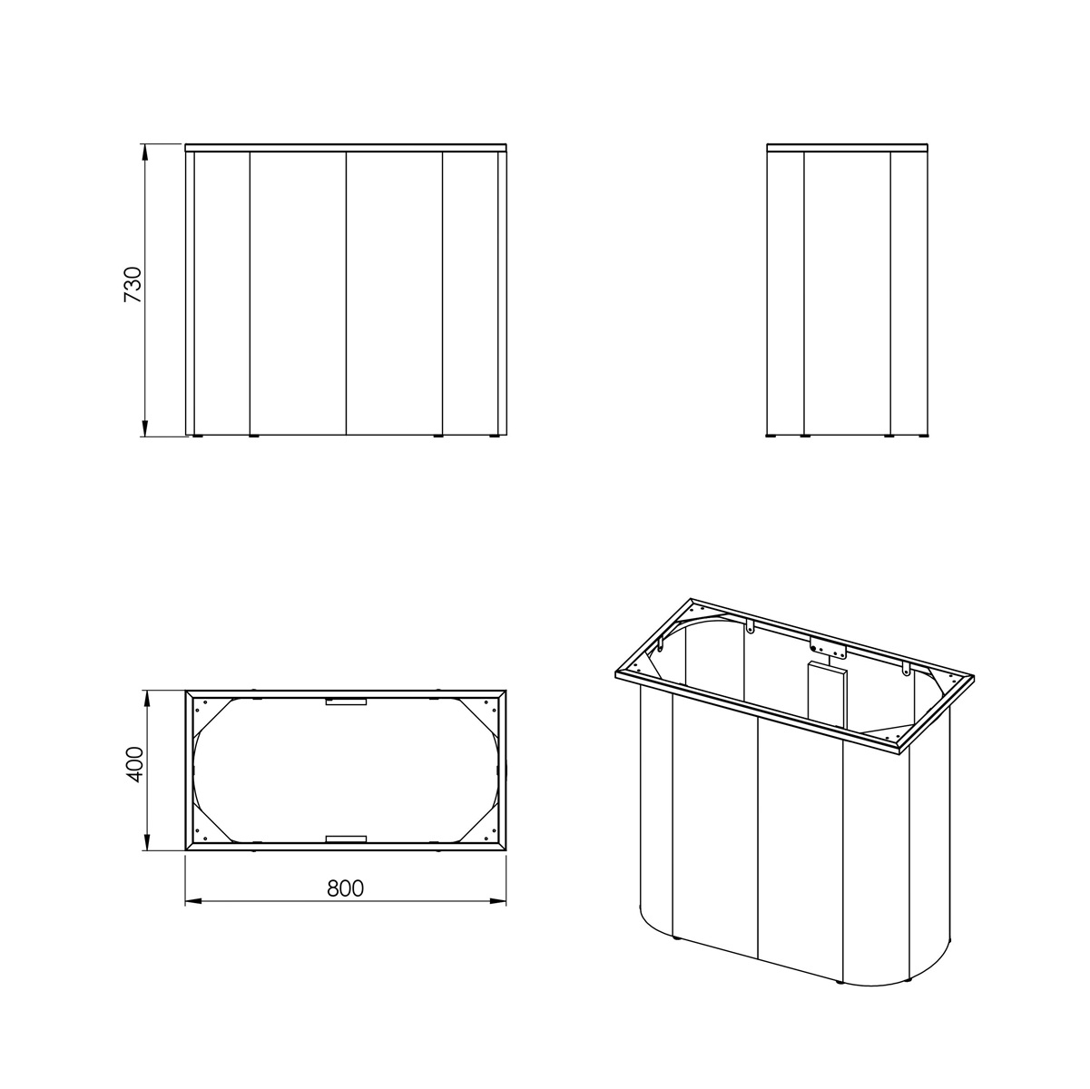 Подстолье " Роса 40" - фото в каталоге интернет-магазина «БарМебель»  недорого с доставкой по Красноярску