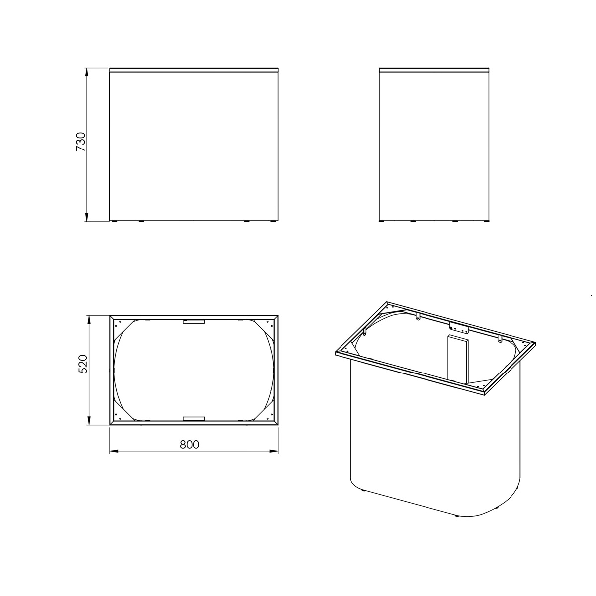 Подстолье "Роса 52" - фото в каталоге интернет-магазина «БарМебель»  недорого с доставкой по Красноярску